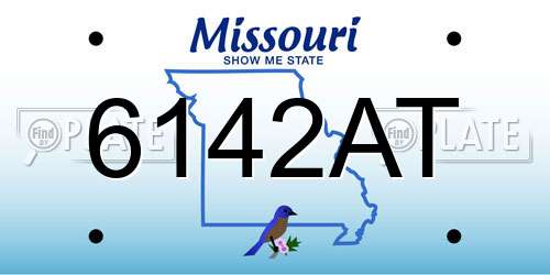 6142AT Missouri License Plate