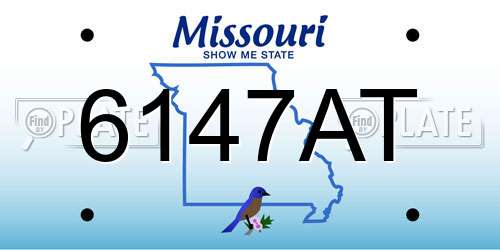 6147AT Missouri License Plate