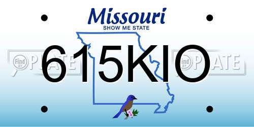 615KIO Missouri License Plate