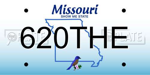 620THE Missouri License Plate