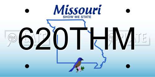 620THM Missouri License Plate