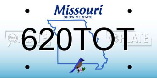 620TOT Missouri License Plate