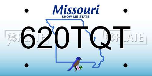 620TQT Missouri License Plate