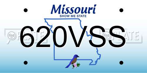 620VSS Missouri License Plate