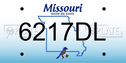 6217DL Missouri License Plate