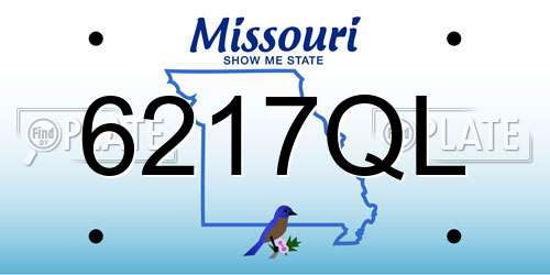 6217QL Missouri License Plate