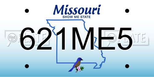 621ME5 Missouri License Plate