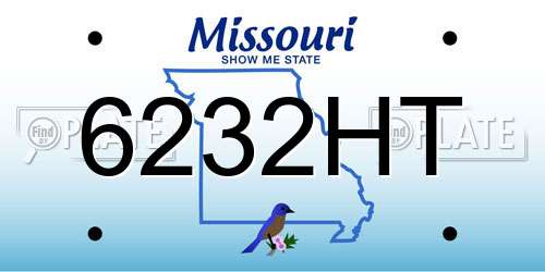 6232HT Missouri License Plate