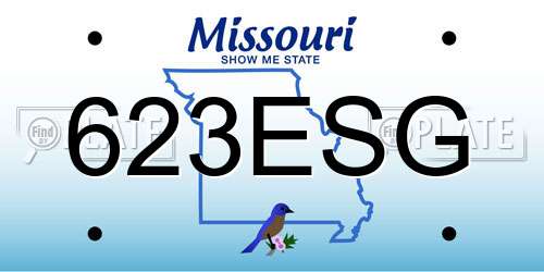 623ESG Missouri License Plate