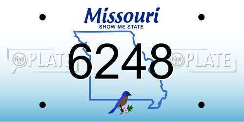 6248 Missouri License Plate