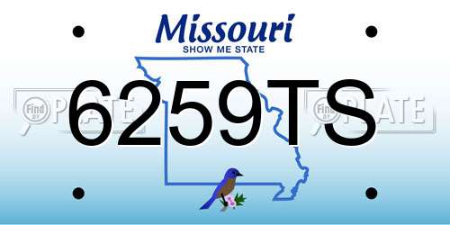 6259TS Missouri License Plate