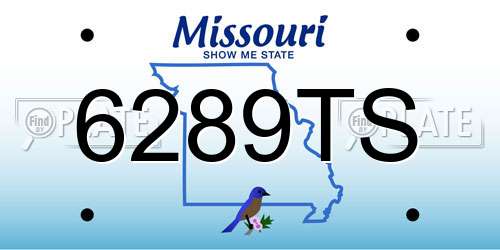6289TS Missouri License Plate