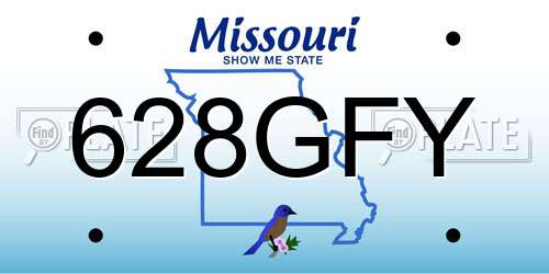 628GFY Missouri License Plate
