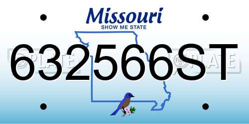 632566ST Missouri License Plate