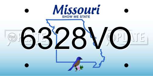 6328VO Missouri License Plate