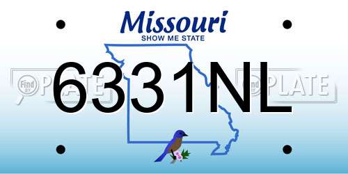 6331NL Missouri License Plate
