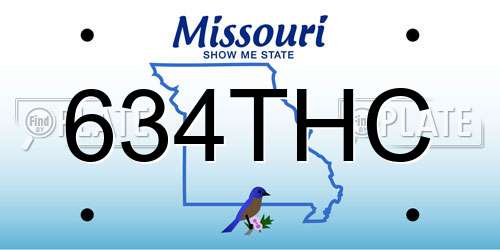 634THC Missouri License Plate