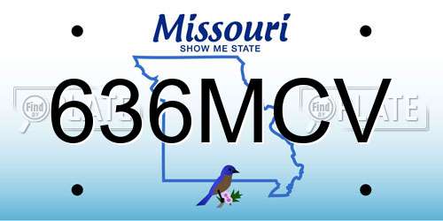 636MCV Missouri License Plate