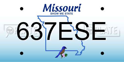 637ESE Missouri License Plate