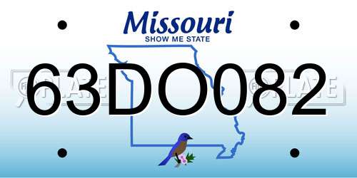 63DO082 Missouri License Plate