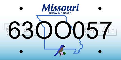 63OO057 Missouri License Plate