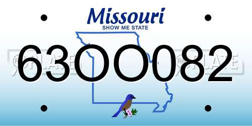 63OO082 Missouri License Plate
