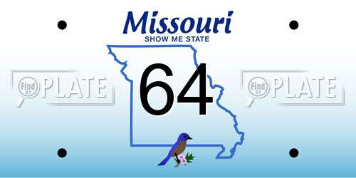 64 Missouri License Plate