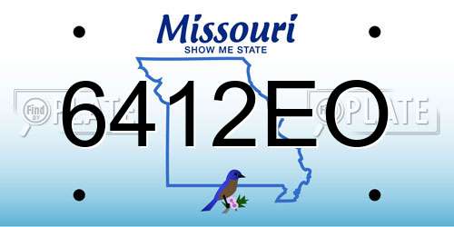 6412EO Missouri License Plate