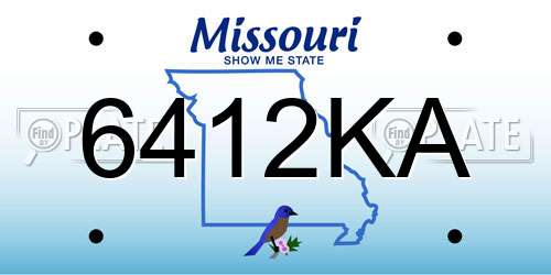 6412KA Missouri License Plate