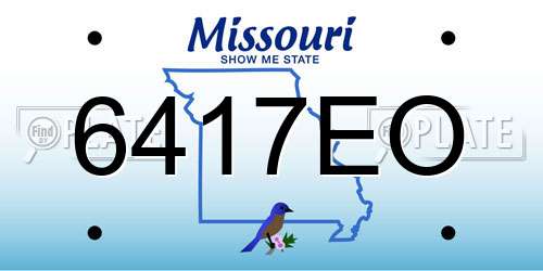 6417EO Missouri License Plate