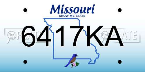 6417KA Missouri License Plate