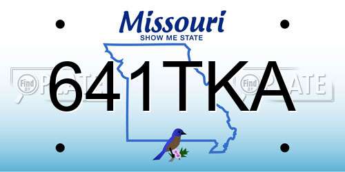 641TKA Missouri License Plate