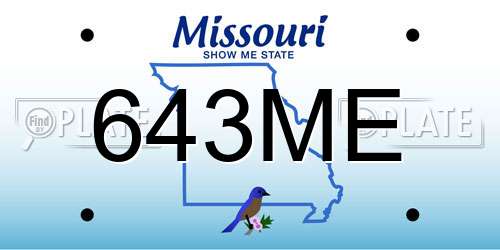 643ME Missouri License Plate