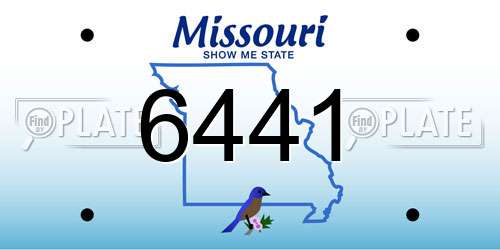 6441 Missouri License Plate