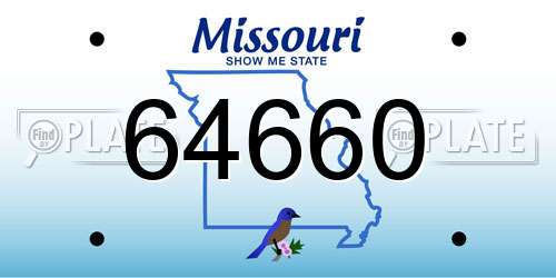 64660 Missouri License Plate