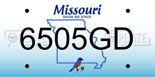6505GD Missouri License Plate