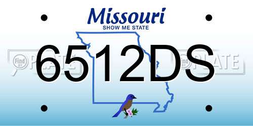 6512DS Missouri License Plate