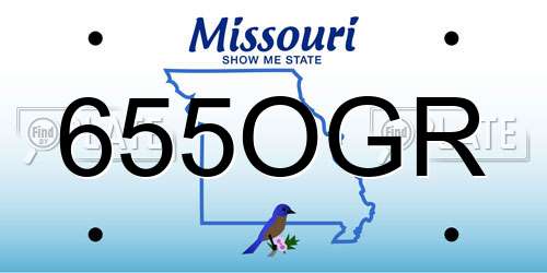 655OGR Missouri License Plate