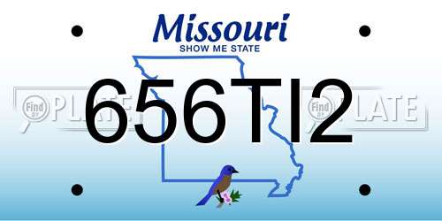 656TI2 Missouri License Plate