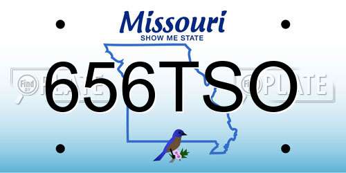 656TSO Missouri License Plate