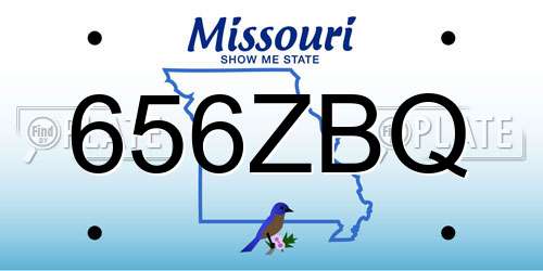 656ZBQ Missouri License Plate