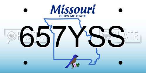 657YSS Missouri License Plate