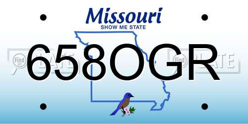 658OGR Missouri License Plate