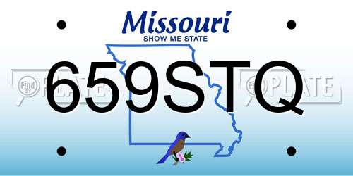 659STQ Missouri License Plate