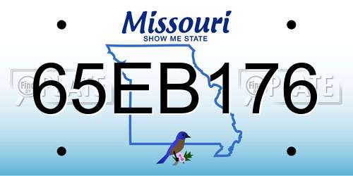 65EB176 Missouri License Plate