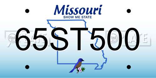 65ST500 Missouri License Plate