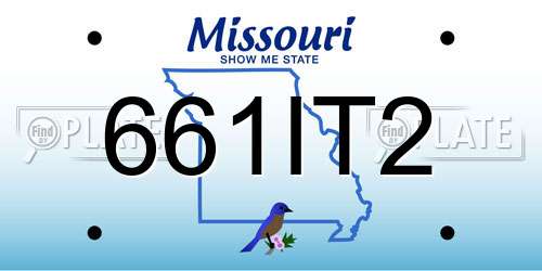 661IT2 Missouri License Plate