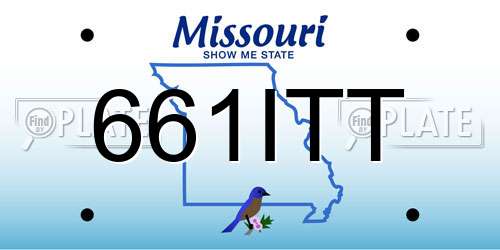 661ITT Missouri License Plate