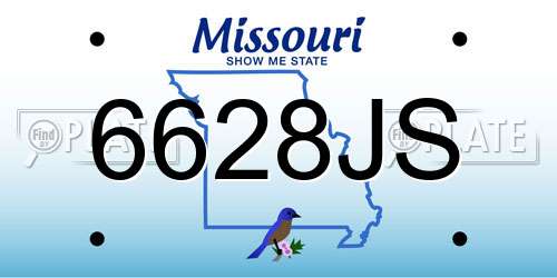 6628JS Missouri License Plate