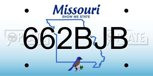 662BJB Missouri License Plate